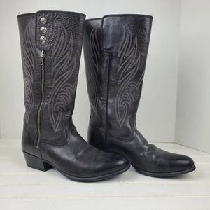 Ariat Uproar Western Boots Black Women's size 9.5 leather style 10012886